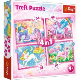 Jednorożce i magia | Puzzle 4w1 | Trefl