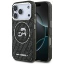 Karl Lagerfeld IML Glitter Karl & Choupette Heads Logo MagSafe - Etui iPhone 17 Pro (czarny)