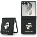 Karl Lagerfeld Karl & Choupette Saffiano Pins - Etui Samsung Galaxy Z Flip 8 (czarny)