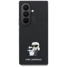 Karl Lagerfeld Saffiano Karl & Choupette Pin - Etui Samsung Galaxy Z Fold 8 Ultra (czarny)