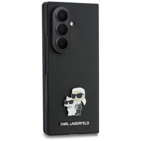 Karl Lagerfeld Saffiano Karl & Choupette Pin - Etui Samsung Galaxy Z Fold 8 Ultra (czarny)