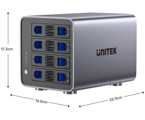OBUDOWA RAID DO DYSKÓW S1301AGY01-EU 4 X SATA 2.5 / 3.5 " 80 TB - 5 Gbps UNITEK