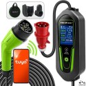 Qoltec Ładowarka do samochodu elektrycznego EV i hybryd z regulacją 2w1 Typ2 | 7kW | 230V | CEE 32A | Wi-Fi | Tuya | Smart life 