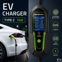 Qoltec Ładowarka do samochodu elektrycznego EV i hybryd z regulacją 2w1 Typ2 | 7kW | 230V | CEE 32A | Wi-Fi | Tuya | Smart life 