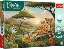 Trefl: Puzzle 100el. - Długi dzień jamnika Inspired By Nature - Gepardy