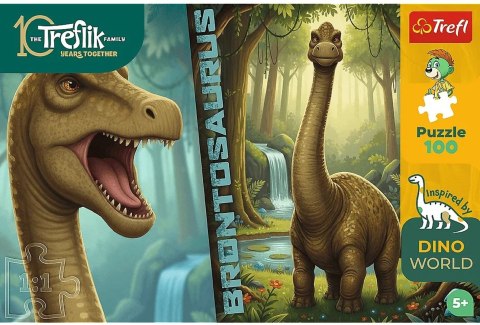 Trefl: Puzzle 100el. - Inspired By Dino World: Brontosaurus - Rodzina Treflików