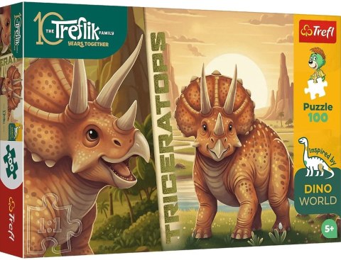Trefl: Puzzle 100el. - Inspired By Dino World - Triceratops