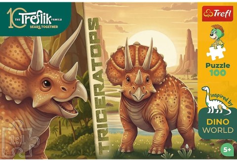 Trefl: Puzzle 100el. - Inspired By Dino World - Triceratops
