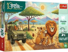 Trefl: Puzzle 100el. - Inspired By Nature: Lwy - Rodzina Treflików