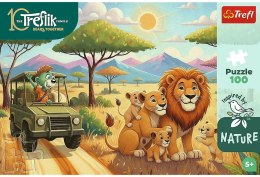 Trefl: Puzzle 100el. - Inspired By Nature: Lwy - Rodzina Treflików