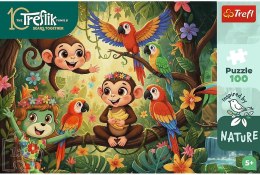 Trefl: Puzzle 100el. - Małpki i przyjaciele