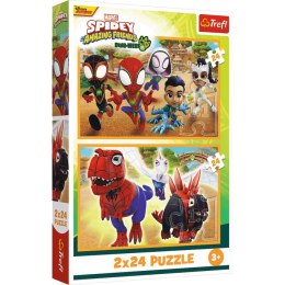 Trefl: Puzzle 2x24el. - Spidey i dinozaury