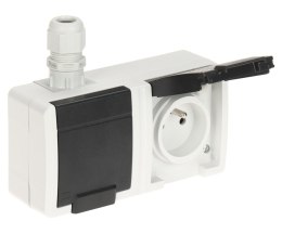 GNIAZDO NATYNKOWE PODWÓJNE AQUANT-2K-G2/V1/EPN 250 V AC 16 A IP65 Elektro-Plast Nasielsk