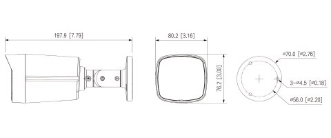 KAMERA IP IPC-HFW2849TL-S-LED-0280B-PRO-BLACK WizSense WizColor - 8 Mpx 4K UHD 2.8 mm DAHUA