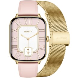 SMARTWATCH DAMSKI GRAVITY GT30-1 - ROZMOWY BLUETOOTH, DODATKOWY PASEK (sg058a)