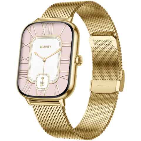 SMARTWATCH DAMSKI GRAVITY GT30-1 - ROZMOWY BLUETOOTH, DODATKOWY PASEK (sg058a)