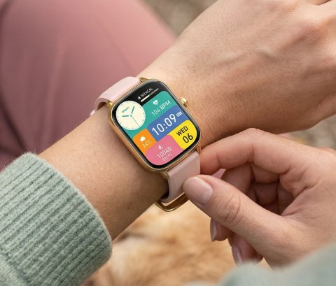 SMARTWATCH DAMSKI GRAVITY GT30-1 - ROZMOWY BLUETOOTH, DODATKOWY PASEK (sg058a)