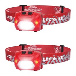 Latarka czołowa LEPRO 320014-R-2 USB 2 szt.