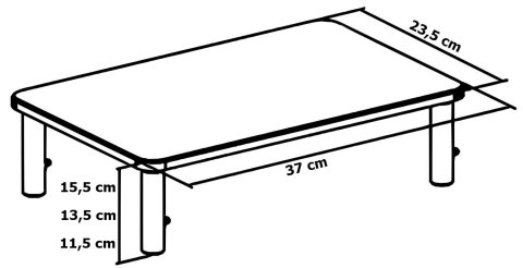 Podstawka z półką pod monitor laptop HAJNAN Gold Craft + szuflada