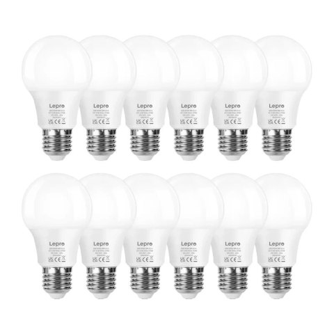 Żarówka LED LEPRO 100089-WW-EU-12 E27 A60 8,5W (60W) 806lm 2700K ciepła 180° 12 szt.