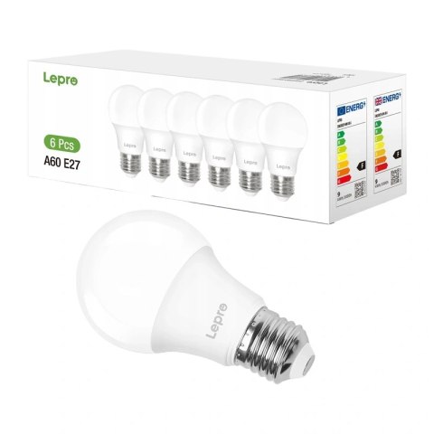 Żarówka LED LEPRO 100090-DW-EU-6 E27 A60 8,5W (60W) 806lm 6500K zimna 180° 6 szt.