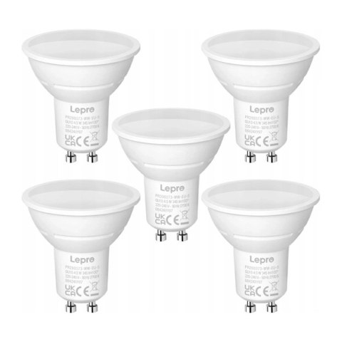 Żarówka LED LEPRO 200073-WW-EU-5 GU10 4,5W 345lm 2700K 100° 5 szt.