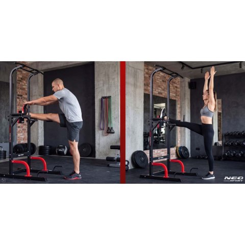 Drążek do podciągania dipów wolnostojący stabilny udźwig 150 kg Neo-Sport 130200