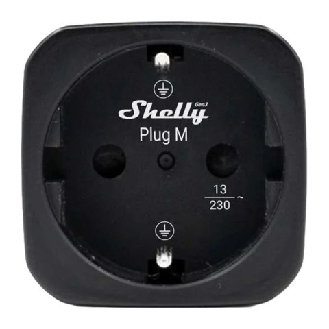 Inteligentne gniazdko Shelly Plug M Gen3 (czarne)