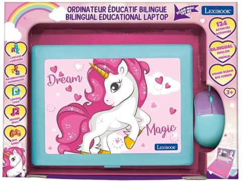 Lexibook JEDNOROŻEC laptop edukacyjny ze 124 aktywnościami