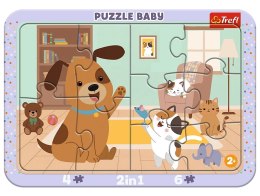 Trefl: Puzzle Baby - Ramkowe . Jak pies z kotem