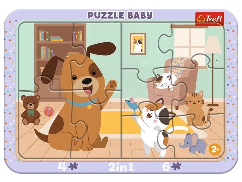 Trefl: Puzzle Baby - Ramkowe . Jak pies z kotem