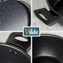 Garnek Granitowy Non-Stick do Gotowania Duszenia Czarny 2 L VILDE