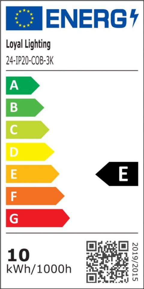 Pasek LED Loyal Lighting,IP20,8mm*5m,10W/m,COB,24V,3000K