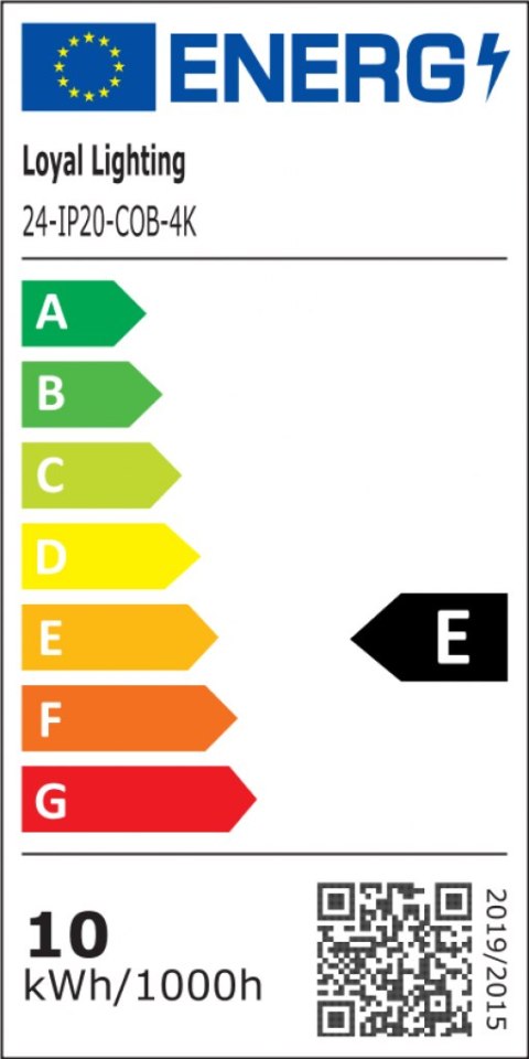 Pasek LED Loyal Lighting,IP20,8mm*5m,10W/m,COB,24V,4000K