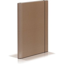 TECZKA SKRZYDŁOWA Z GUMKĄ A4 40mm KAWOWA