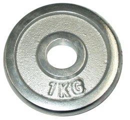 Talerz Ciężar Ciężarek Obciążenie Chromowane do Ćwiczeń KUBISPORT 1kg -30mm