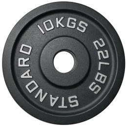 Talerz Ciężar Obciążenie Olimpijskie Żeliwne Solidne KUBISPORT 10 kg 50 mm