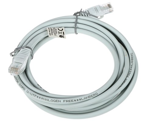 PATCHCORD RJ45/6/3.0-CU-GREY 3.0 m Lanberg