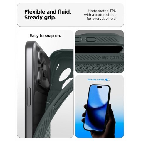 Spigen Liquid Air - Etui do iPhone 18 Pro Max / 17 Pro Max (Abyss Green)