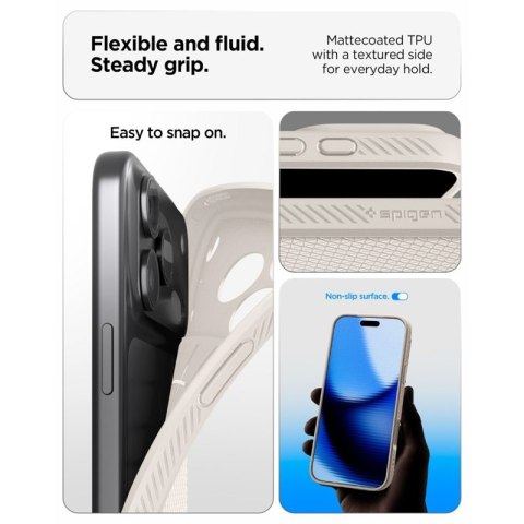 Spigen Liquid Air - Etui do iPhone 18 Pro Max / 17 Pro Max (Natural Titanium)