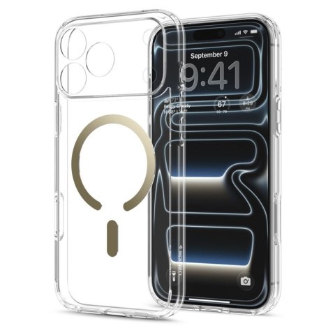 Spigen Ultra Hybrid Mag MagSafe - Etui do iPhone 18 Pro Max / 17 Pro Max (Clear/Gold)
