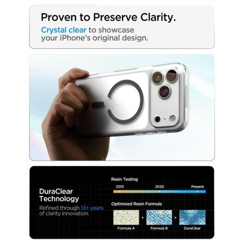 Spigen Ultra Hybrid Mag MagSafe - Etui do iPhone 18 Pro Max / 17 Pro Max (Clear/Graphite)