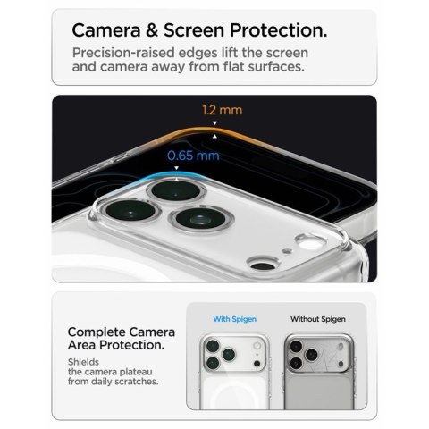 Spigen Ultra Hybrid Mag MagSafe - Etui do iPhone 18 Pro Max / 17 Pro Max (Clear/White)