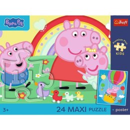 Trefl: Puzzle maxi 24el. - Premium Plus Kids - Świnkowe dni