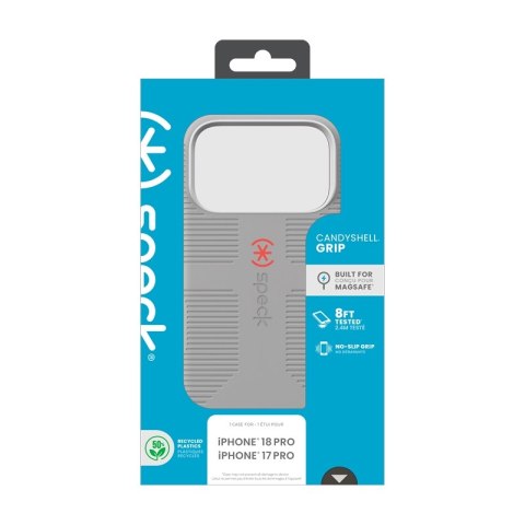 Speck Candyshell Grip MagSafe - Etui iPhone 18 Pro / 17 Pro (Overcast Grey)