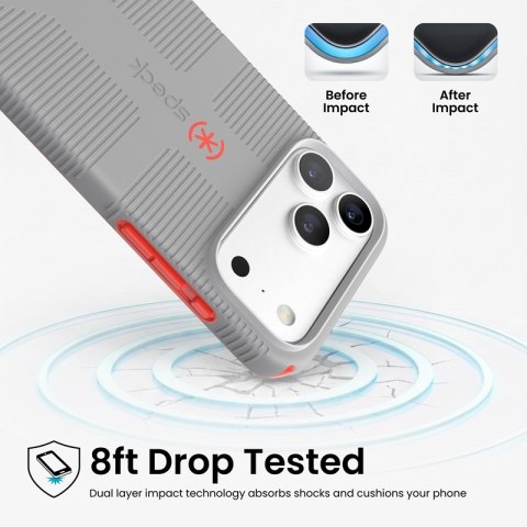 Speck Candyshell Grip MagSafe - Etui iPhone 18 Pro Max / 17 Pro Max (Overcast Grey)