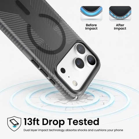 Speck Presidio Lux Grip MagSafe - Etui iPhone 18 Pro / 17 Pro (Obsidian)