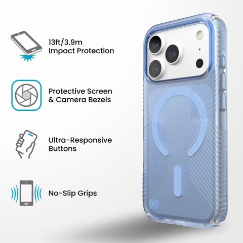 Speck Presidio Lux Grip MagSafe - Etui iPhone 18 Pro / 17 Pro (Sable)