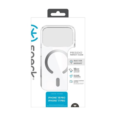 Speck Presidio Perfect Clear MagSafe - Etui iPhone 18 Pro / 17 Pro (Clear)