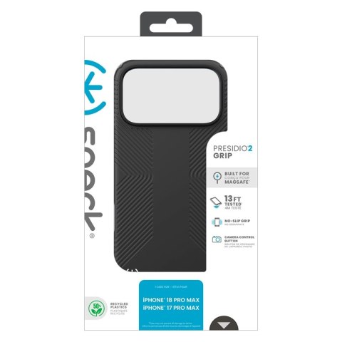 Speck Presidio2 Grip MagSafe - Etui iPhone 18 Pro Max / 17 Pro Max (Black)